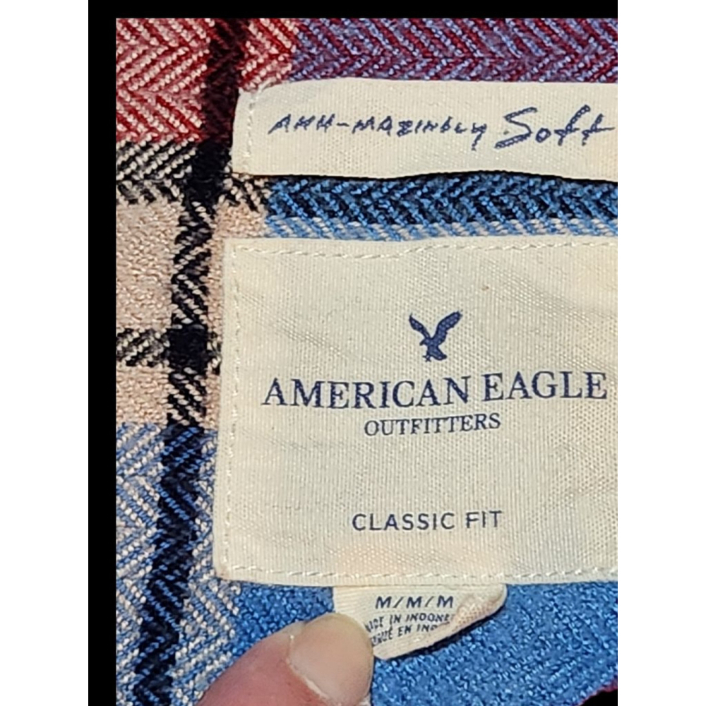 American Eagle Flannel Shirt Medium - Picture 5 of 6